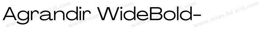 Agrandir WideBold字体转换